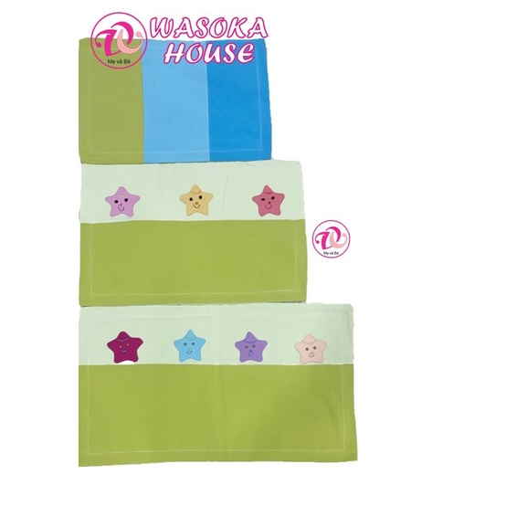 Vỏ gối nằm cho trẻ em nhiều kích cỡ, vải cotton cara mềm mát đắp họa tiết ô tô hình sao dễ thương