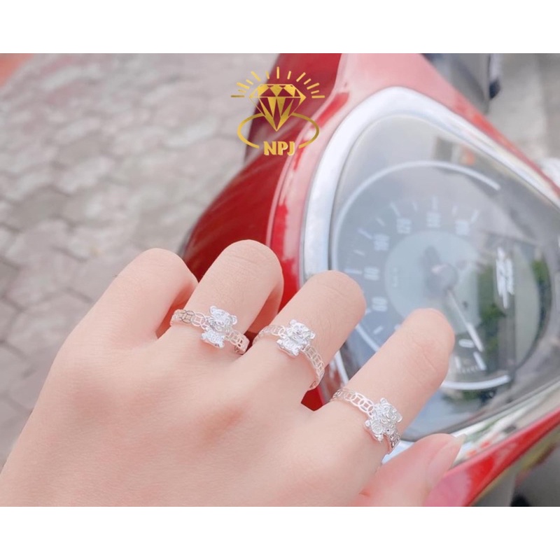 Nhẫn con giáp Hổ ⚡Siêu Hot ⚡️năm 2022 ,Nhẫn nữ Bạc đẹp- Bạc Npj