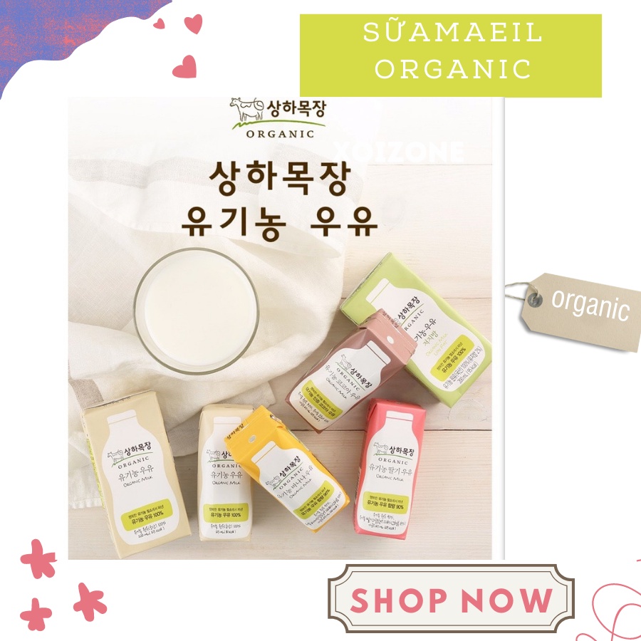 Sữa tươi organic Maeil Organic Sanghafarm 1 hộp cho bé