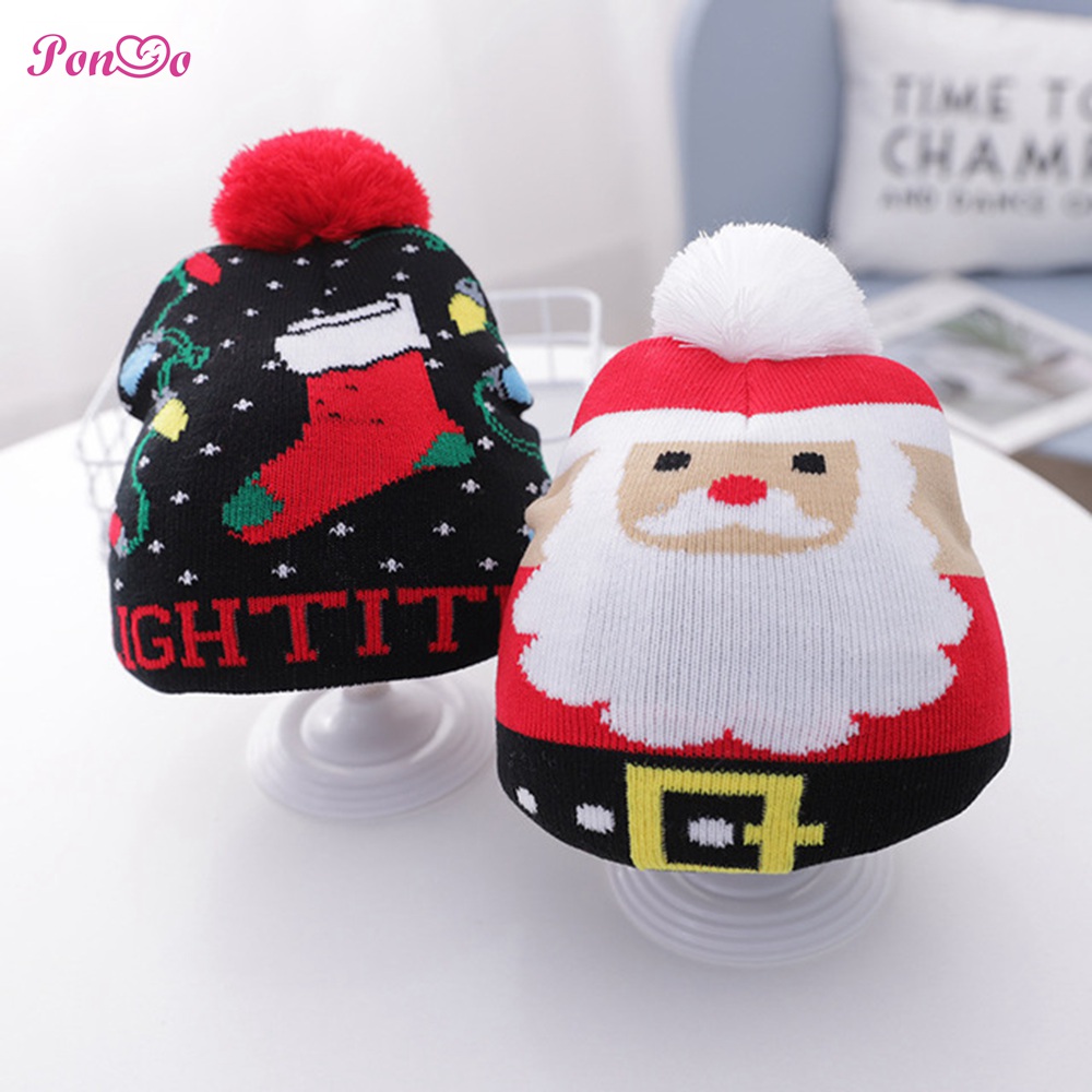 Mũ Len Giáng Sinh Dễ Thương Cho Bé Từ 1-4 Tuổi