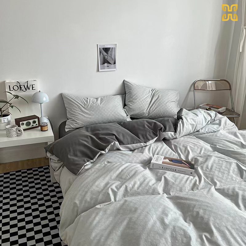 Set Bộ Vỏ Chăn Ga Gối Cotton Tc Dệt Vân Chìm ( Cập nhật mẫu mới hàng không tag) -shinbedding