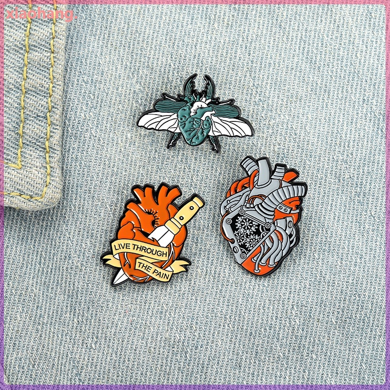 Ghim cài áo hình trái tim độc đáo thời trang