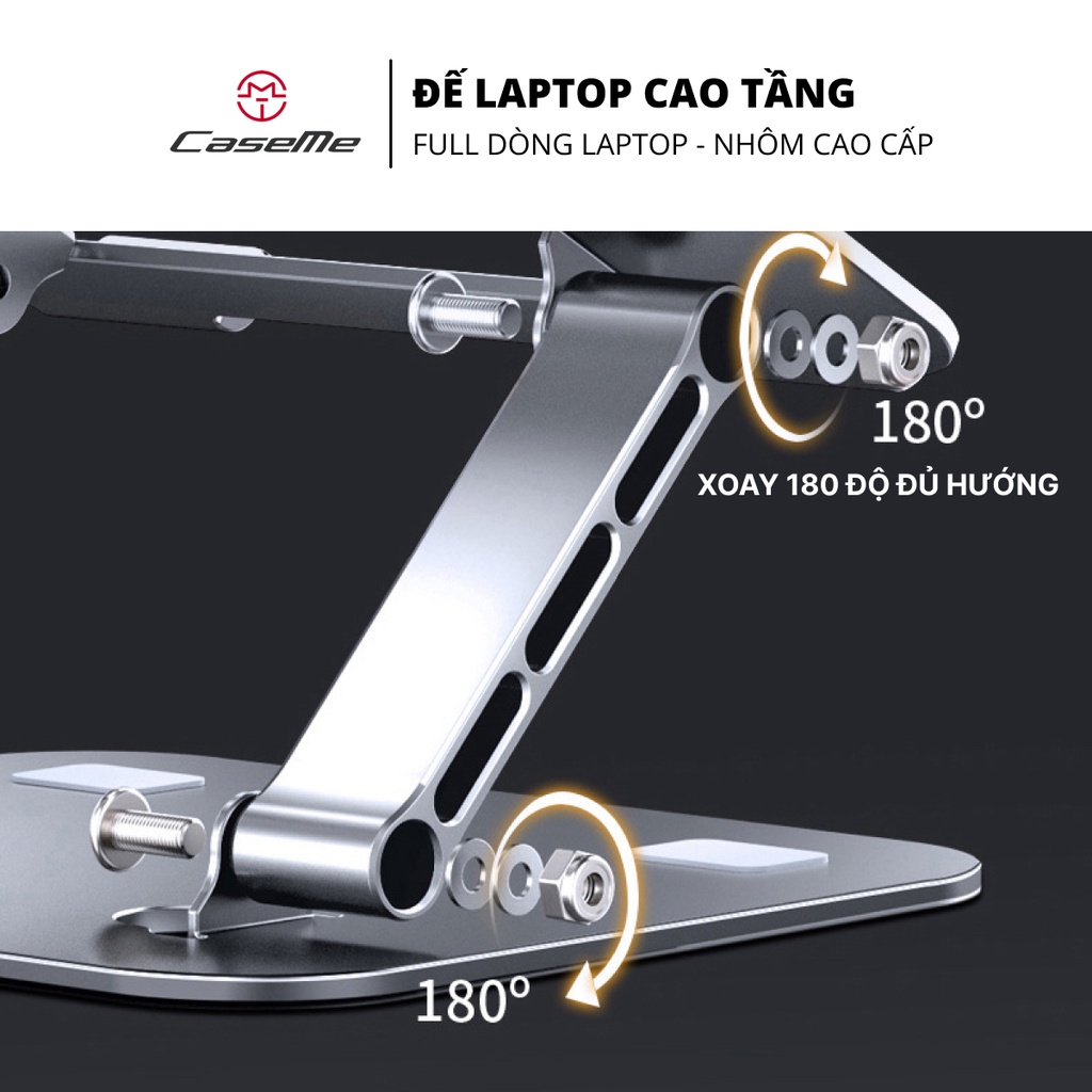 Đế Laptop, Mac cao cấp đúc CMC chất liệu Nhôm nguyên khối - Đế tản nhiệt laptop, mac - Giá đỡ laptop tăng chiều cao