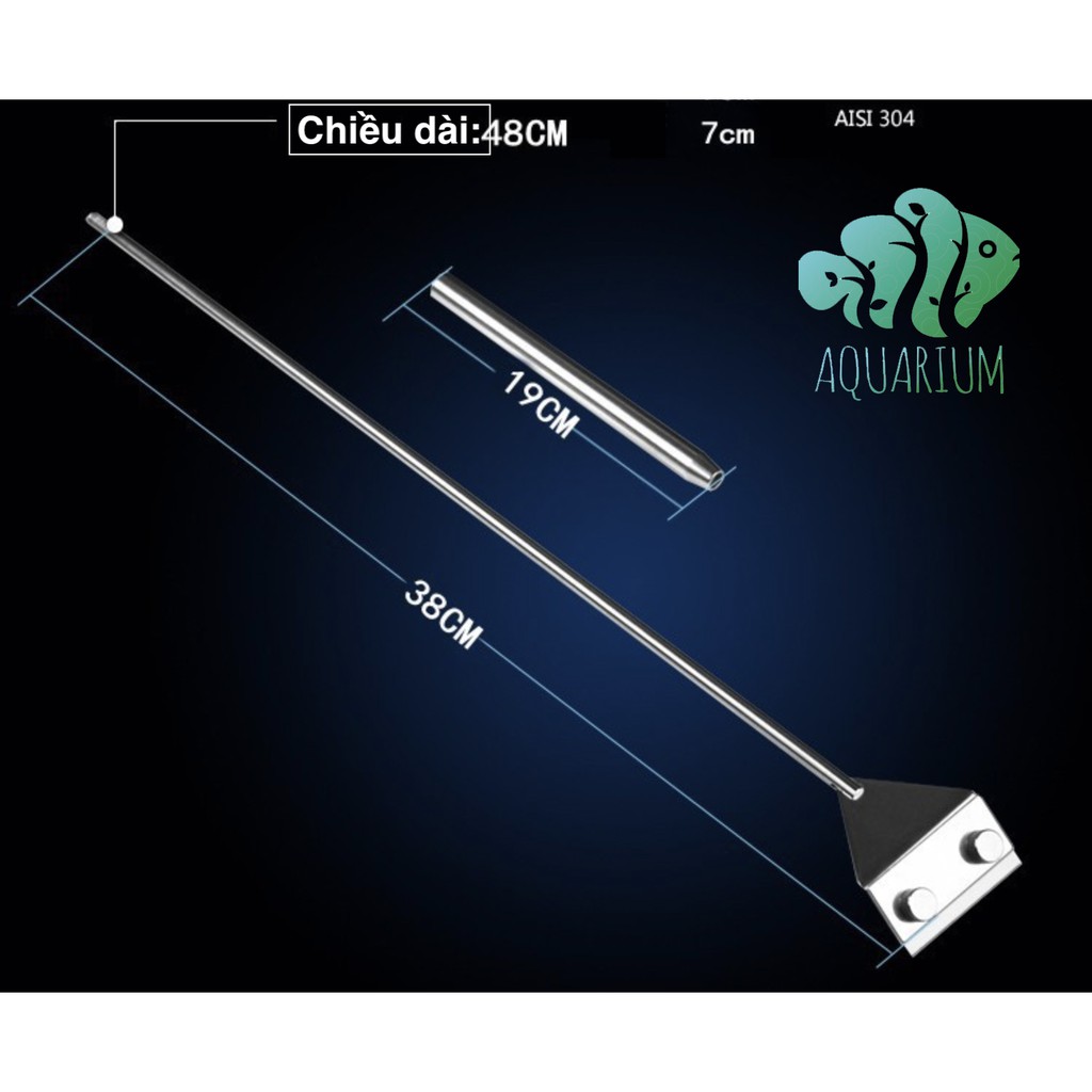 Dao cạo rêu bể cá inox 304 MUFAN loại bỏ rêu hại bám kính, vệ sinh bể thủy sinh hiệu quả