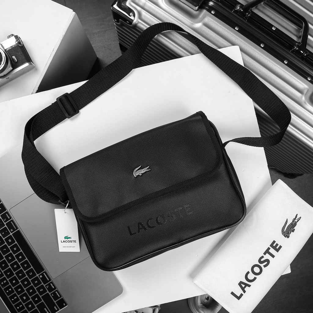 Túi đeo chéo nam nữ Lacoste đựng ipad đeo hông unisex uzllang thời trang cao cấp chất vải chống nước tốt