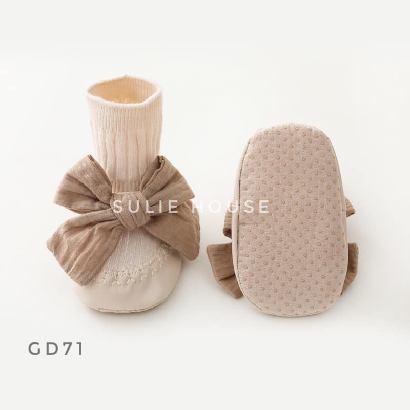 Giày tất 2 in 1 đính nơ - GD71