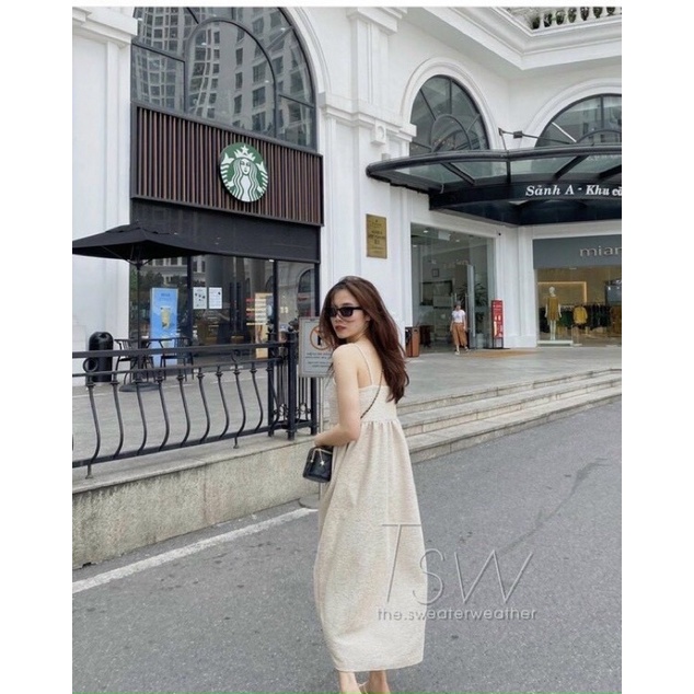 Đầm babydoll dây dáng dài