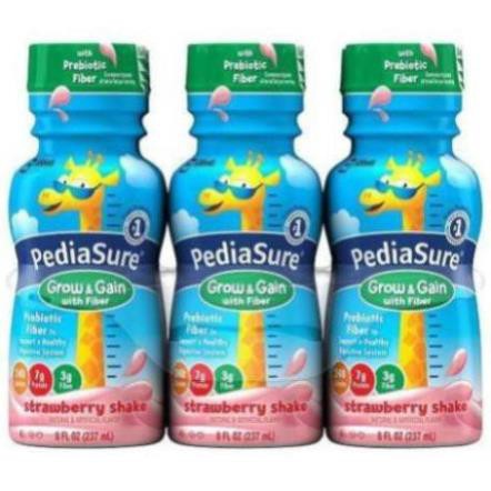 (Đủ vị)Thùng 24 chai Sữa Pediasure nước Vani DHA, Dâu DHA, Fiber 237ml Mỹ Date mới