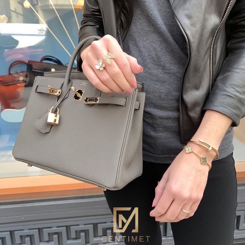 Túi si da thật dáng HM