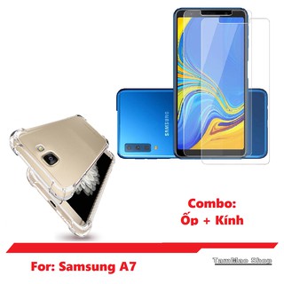 Samsung A7 2018 - Ốp Lưng Silicon Samsung A7 2018 Chống Sôc + Kính Cường Lực Giá Rẻ