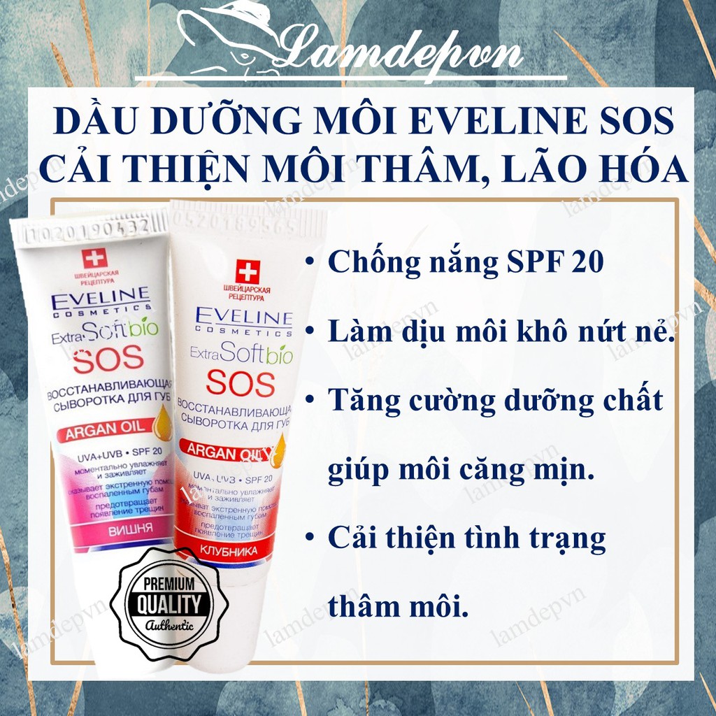 Dầu Dưỡng Môi Eveline SOS Phục Hồi Và Chăm Sóc Đôi Môi