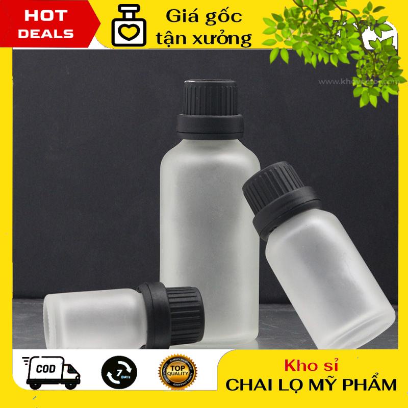 [GIÁ TẬN GỐC] Lọ Chiết Serum Thủy Tinh Phun Mờ Cao Cấp Nắp Vặn Đen, Trắng 5ML, 10ML Dùng Chiết Mỹ Phẩm, Tinh Chất .
