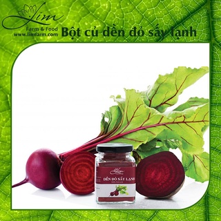 Bột củ dền đỏ sấy lạnh nguyên chất, bổ máu, dùng làm bột ăn dặm, lọ thuỷ tinh 150gr - lim