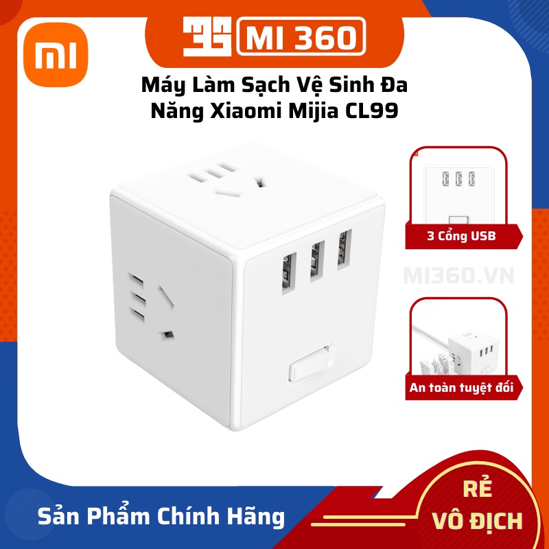 Ổ Cắm Điện Xiaomi Mijia Rubik Cube✅ 3 Jack Cắm 3 USB Chuẩn Sạc Nhanh✅ Hàng Chính Hãng