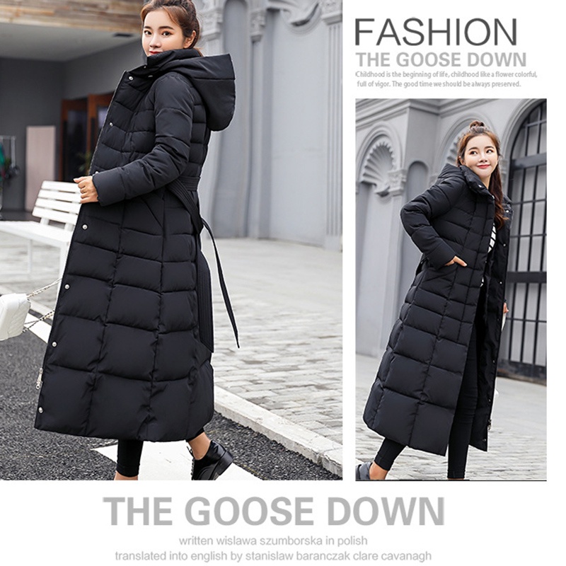 Áo khoác phao IELGY dáng dài form rộng size lớn thời trang mùa đông hàn quốc mới