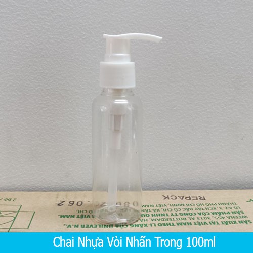 [100/250/300ml]Chai Nhựa Vòi Nhấn Trong/Nâu 100/250/300ml