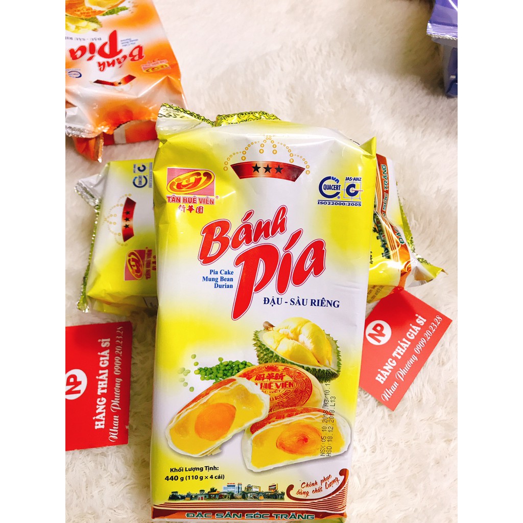Bánh Pía đậu xanh sầu riêng trứng muối Tân Huê Viên Sóc Trăng