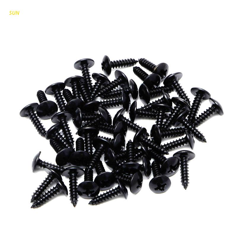 Set 50 Đinh Ốc Màu Đen Gắn Miếng Bảo Vệ Miếng Gảy Đàn Guitar Bass ST TL SG LP