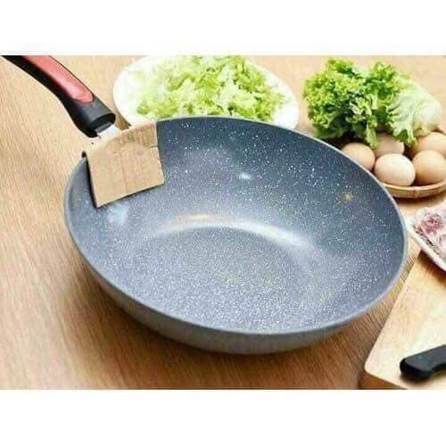 Chảo Vân Đá Ceramic 33cm Sâu Lòng, Dùng Được Cho Mọi Loại Bếp