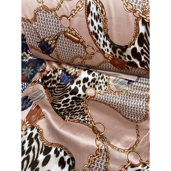 Vải lụa satin lập thể dây xích may sơ mi đầm váy bộ kiểu nữ