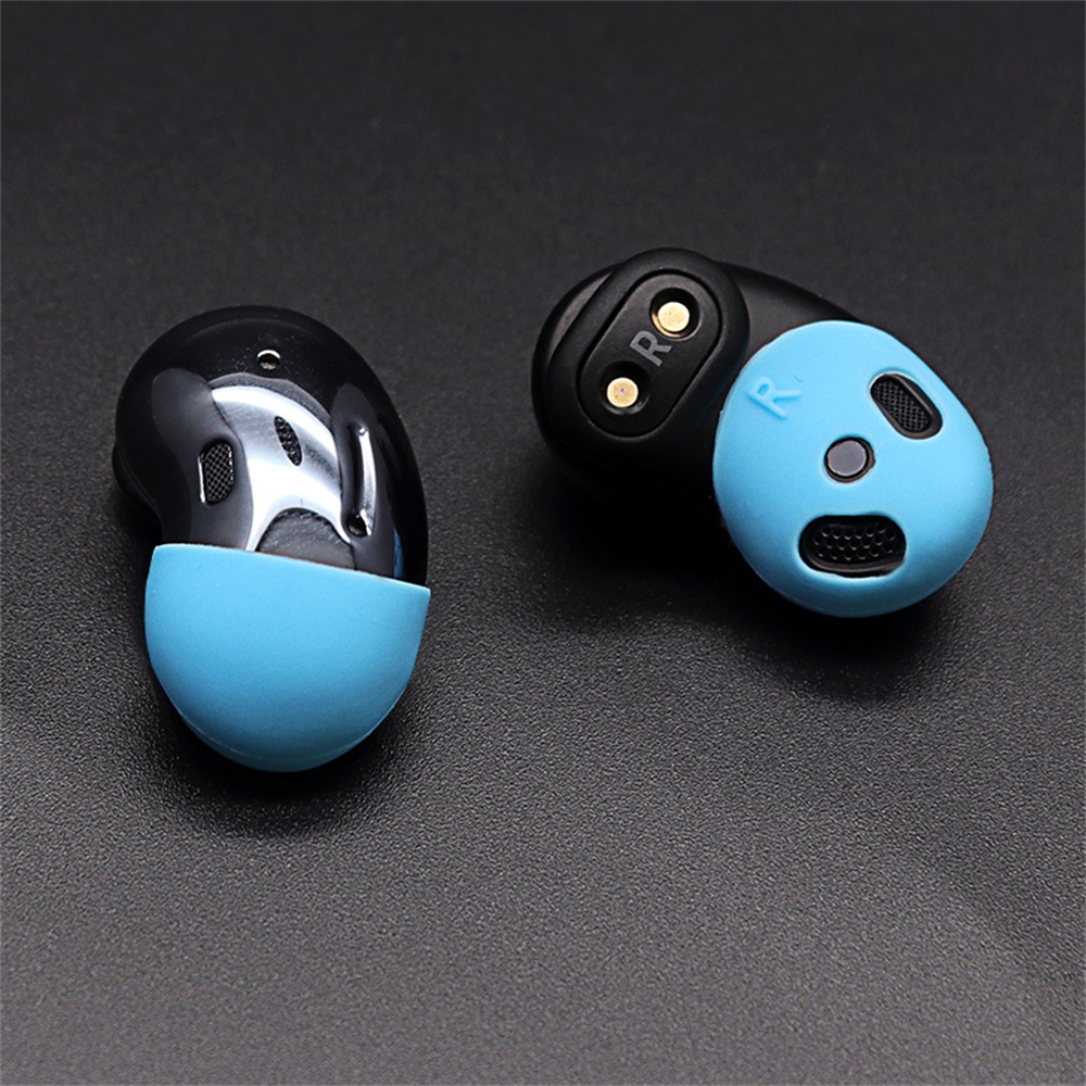 Vỏ silicon bọc bảo vệ tai nghe trơn màu thoải mái cho Samsung Galaxy Buds Live
