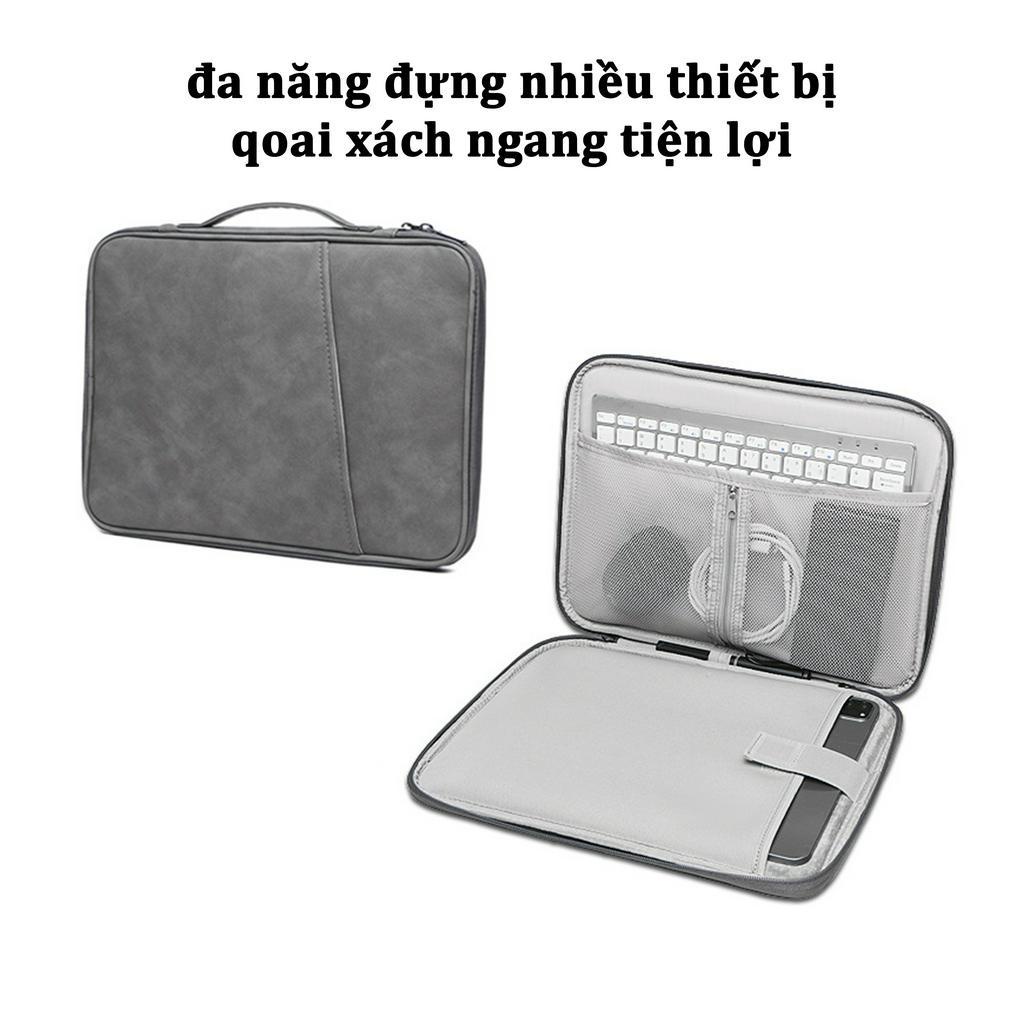 Túi đựng macbook máy tính bảng ipad chống nước, 2 ngăn đựng 11 - 13.3inch có qoai xách