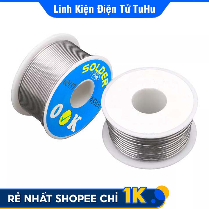 Thiếc Hàn Solder Wire 0.8mm 100g Tỷ Lệ 63/37 Sn/Pb SOLDER-OK