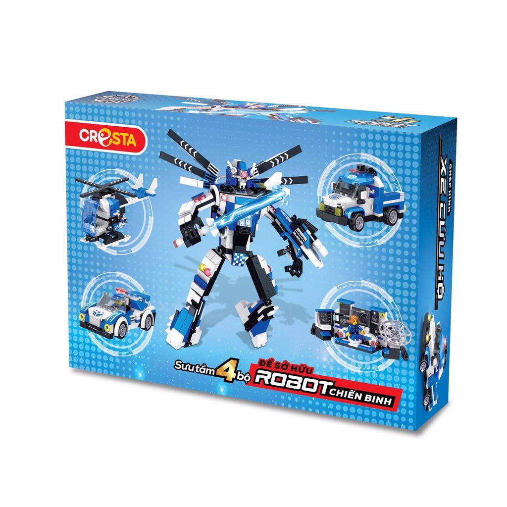 Đồ Chơi DUKA: Ghép Hình Lực Lượng Cảnh Sát - Xe Cứu Hộ 146 Chi Tiết DK81064