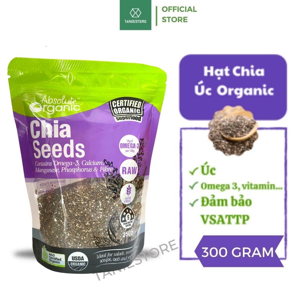 Hạt Chia Úc hữu cơ giảm cân, ăn kiêng chuẩn Organic 250gram chất lượng Sạch - Đều - Đẹp
