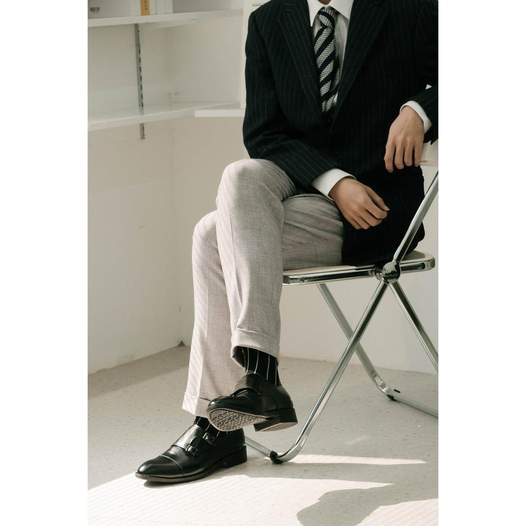 Giày Tây Double Monk Strap - Giày Tây Công Sở - 2 Màu Nâu và Đen - Giày Thầy Tu 2 Khóa - Đức Linh EZB095 EZB096