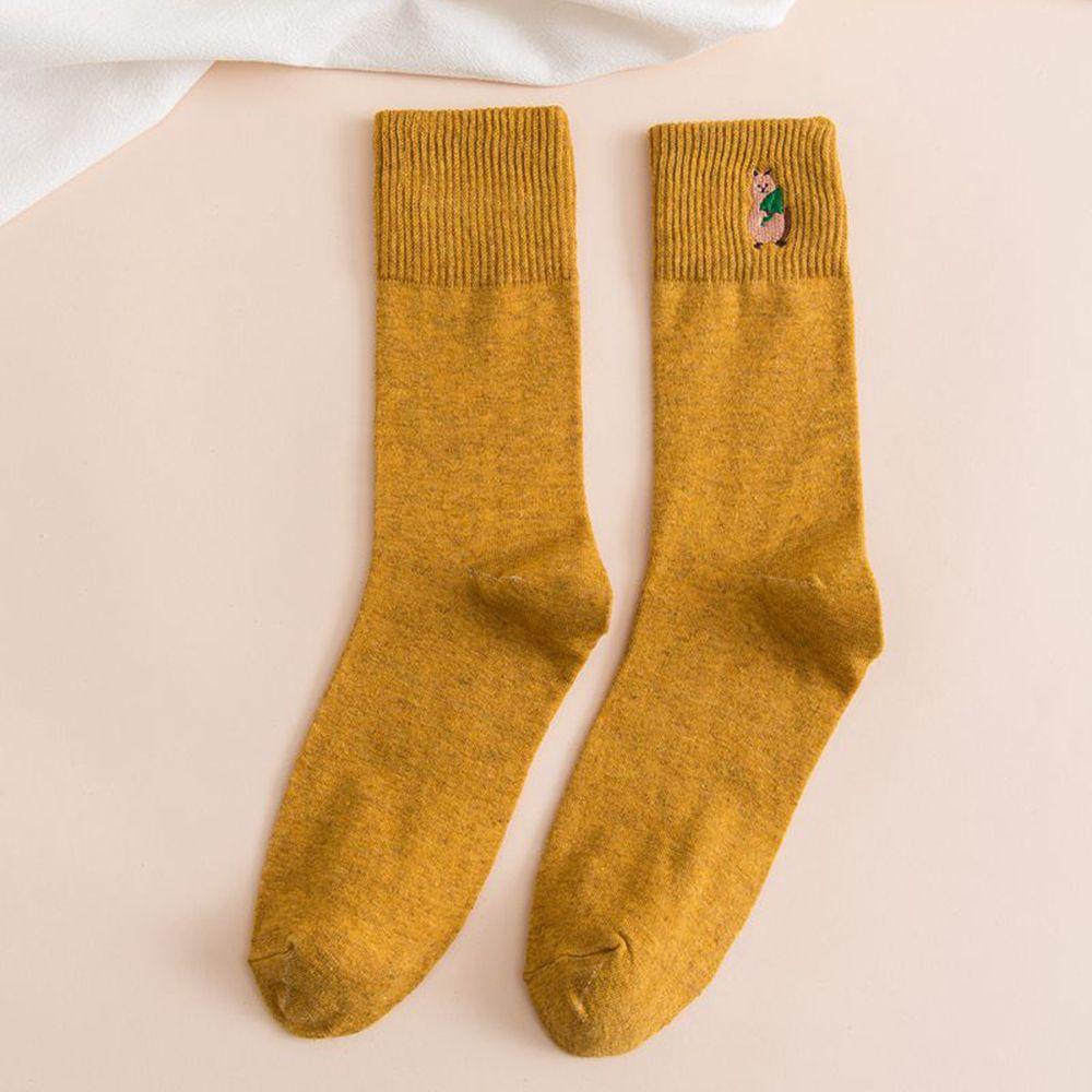 Vớ Mềm Thoáng Khí Thêu Họa Tiết Phong Cách Harajuku Cho Nữ