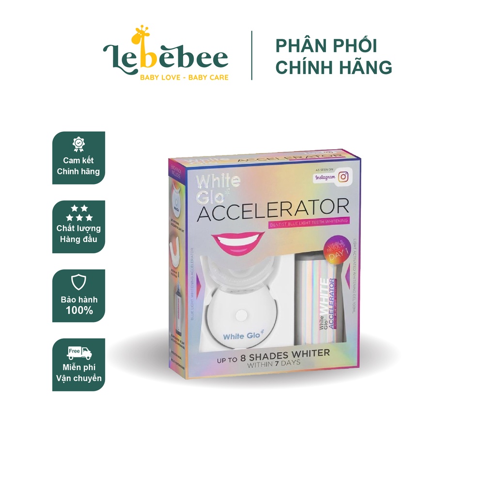 Set ngậm trắng răng White Glo Accelerator của Úc