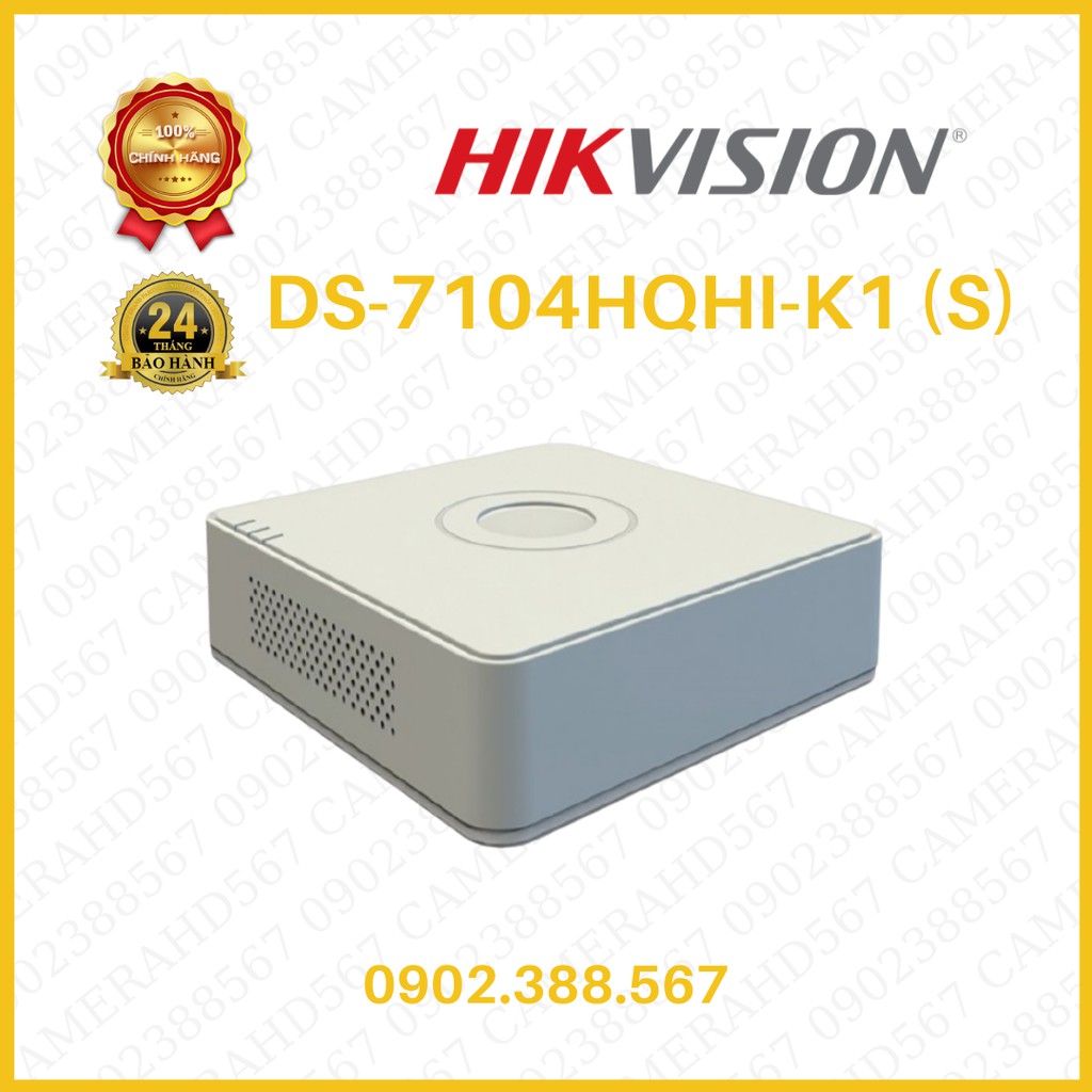 Đầu ghi hình HD-TVI 4 kênh TURBO 4.0 HIKVISION DS-7104HQHI-K1