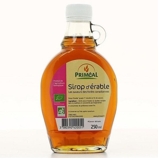 (Siro) Maple syrup cây phong loại C hữu cơ 250ml (Naturata - Primeal)