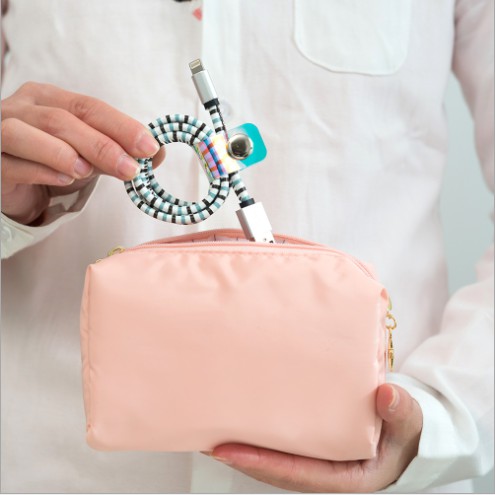 Phụ kiện dây thu gọn tai nghe sạc, cáp sạc điện thoại chống rối đứt màu Hologram cá tính | BigBuy360 - bigbuy360.vn