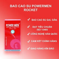 Bao cao su Power Men ROCKET, bao cao su bi gân gai lớn kéo dài thời gian quan hệ