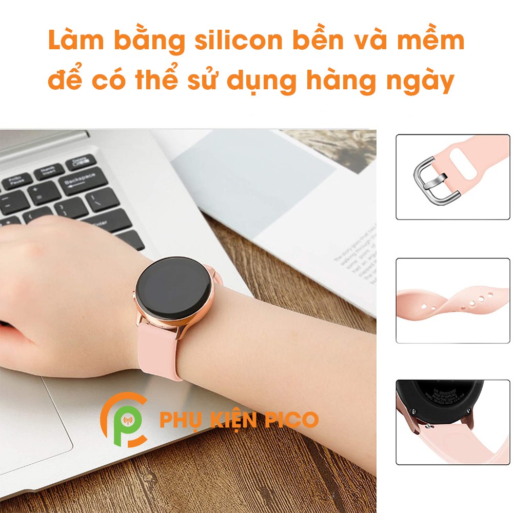 Dây silicon đồng hồ Samsung Galaxy Watch Active 2 40/44mm bản rộng 20mm