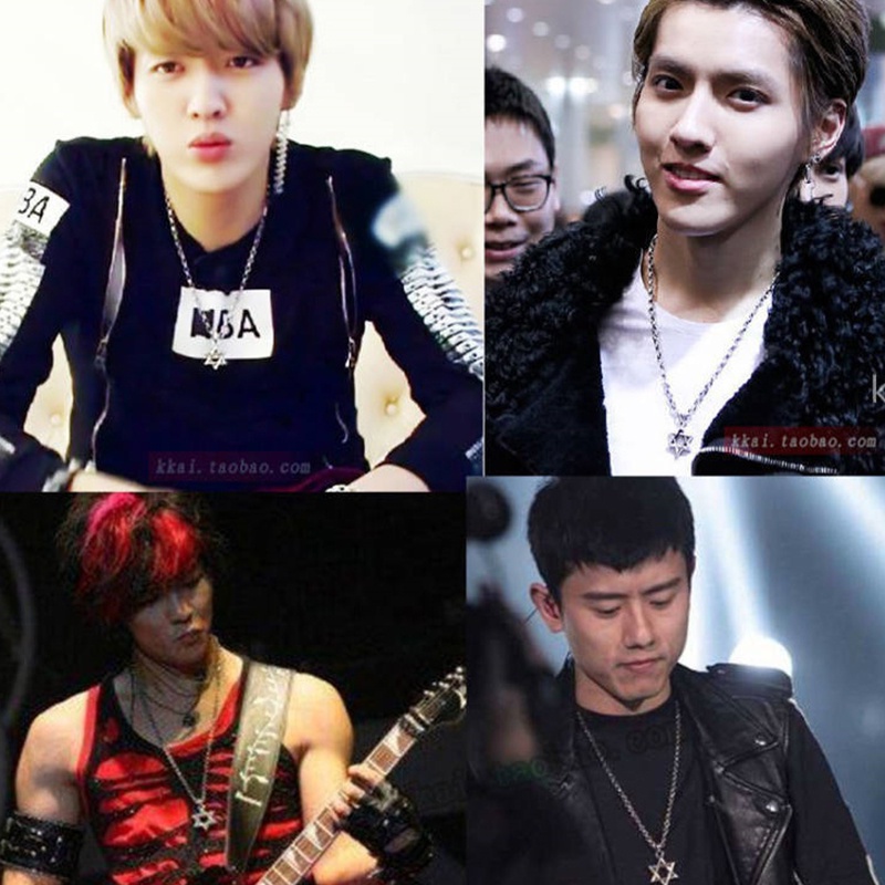 Vòng cổ Hình Ngôi Sao Sáu Cánh Phong Cách Hip hop Thời Trang Cho Nam Và Nữ