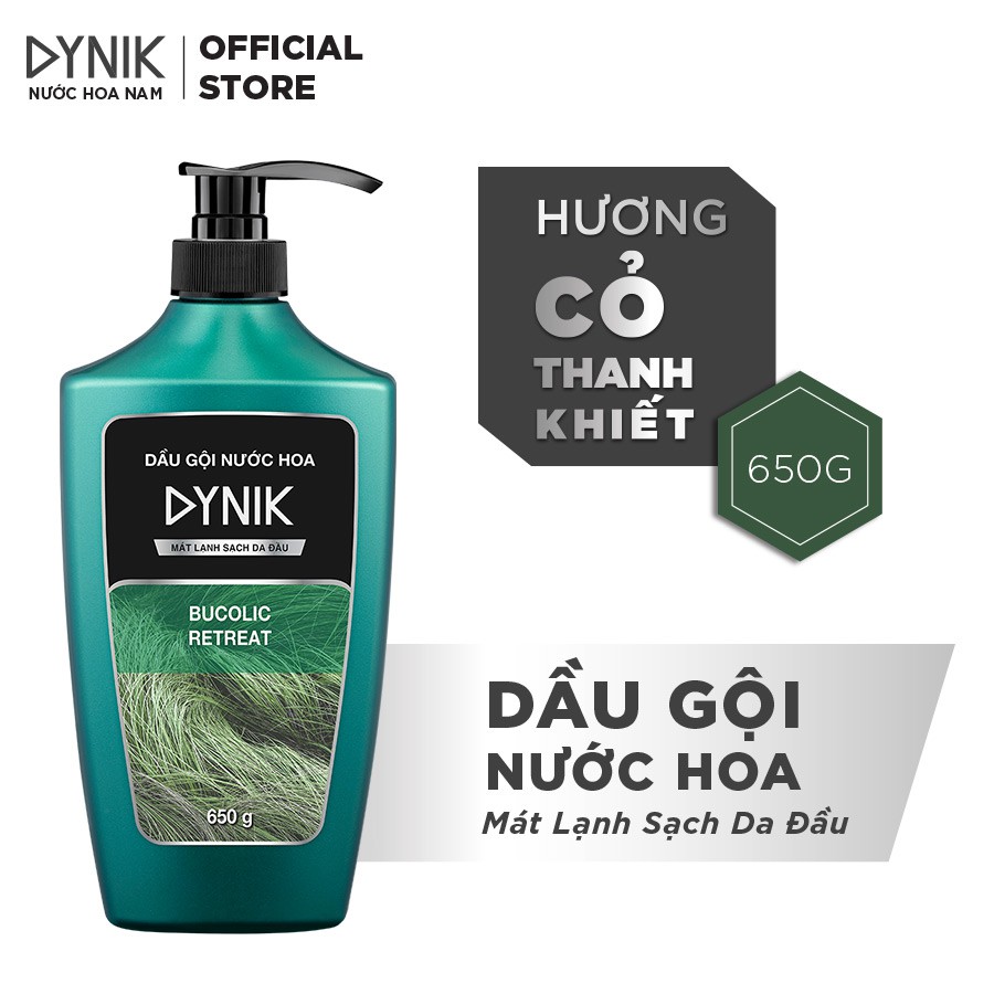 Combo tắm gội nam Dynik - Hương cỏ thanh khiết 650g/chai