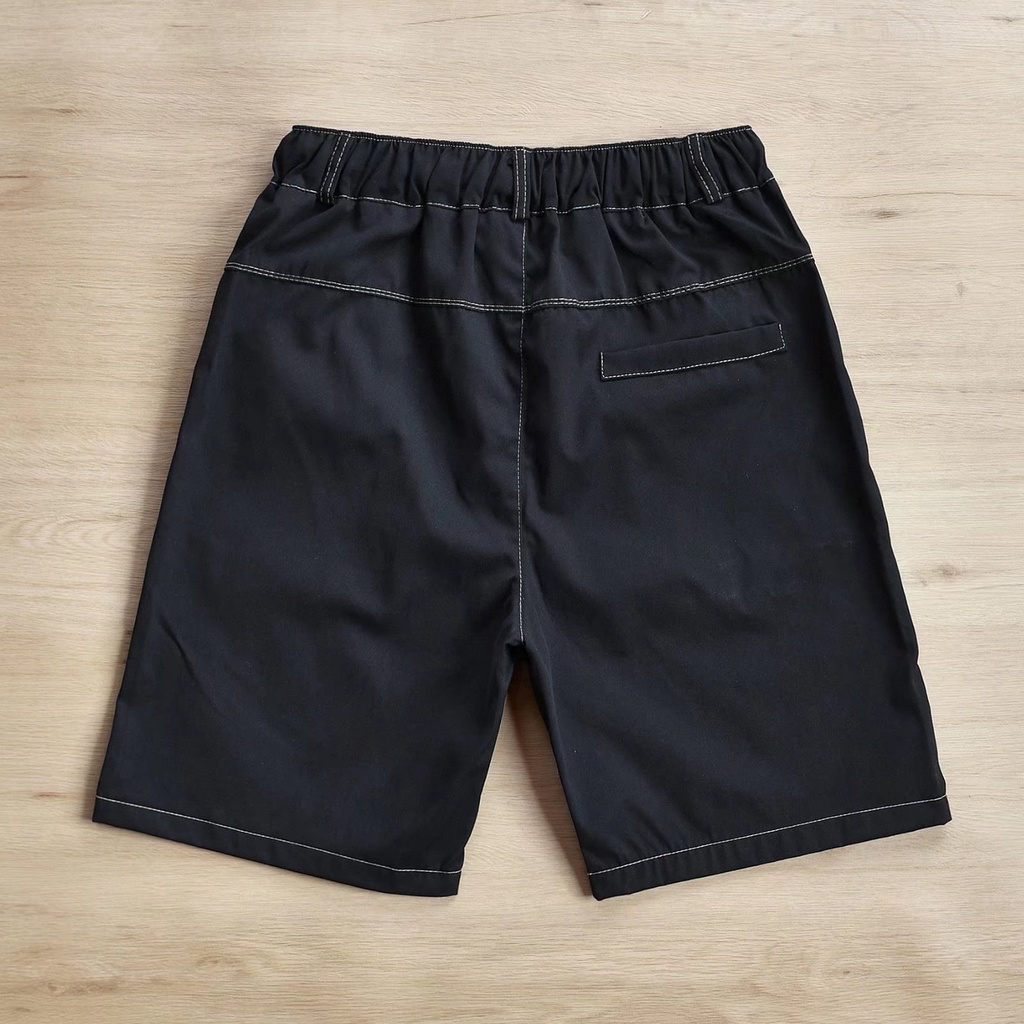 Quần Short Thể Thao Dáng Rộng Phối Túi Lớn Phong Cách Hàn Quốc Thời Trang Cho Nam Size M-3XL