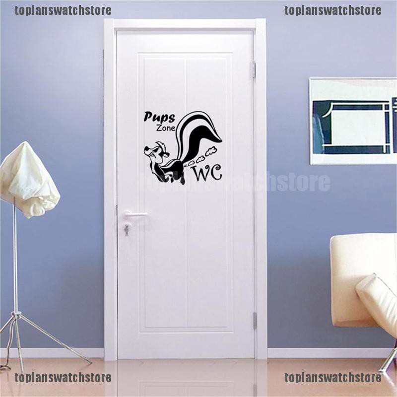 Đề Can Vinyl Hình Chú Sóc Vui Nhộn Trang Trí Nhà Tắm / Phòng Vệ Sinh