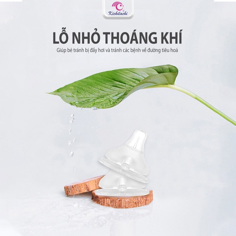 Núm Ti Moyuum- Kichilachi Chính Hãng,núm Ti Kichilachi Thần Thánh Siêu Mềm Cho Bé Kén Ti