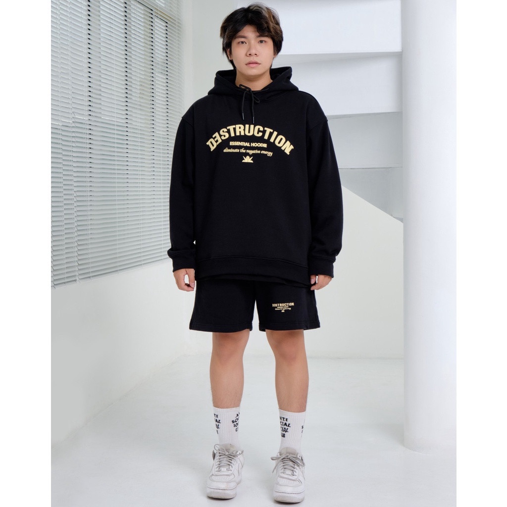 Áo hoodie, áo khoác nỉ có mũ local brand Destruction basic unisex form rộng nhiều màu sang trọng