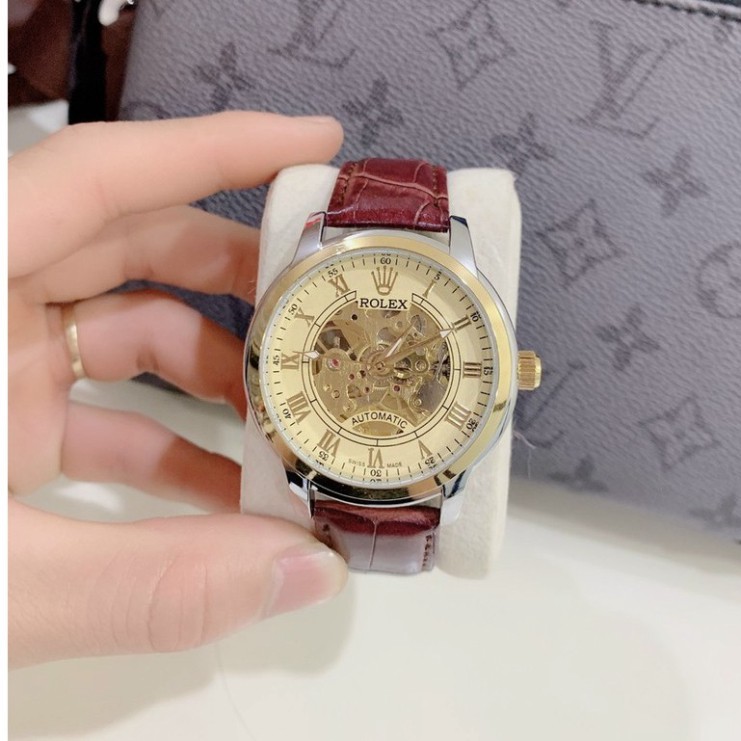 Đồng hồ dây da Rolex cơ - fullbox ảnh thật 100% - bảo hành 12 tháng