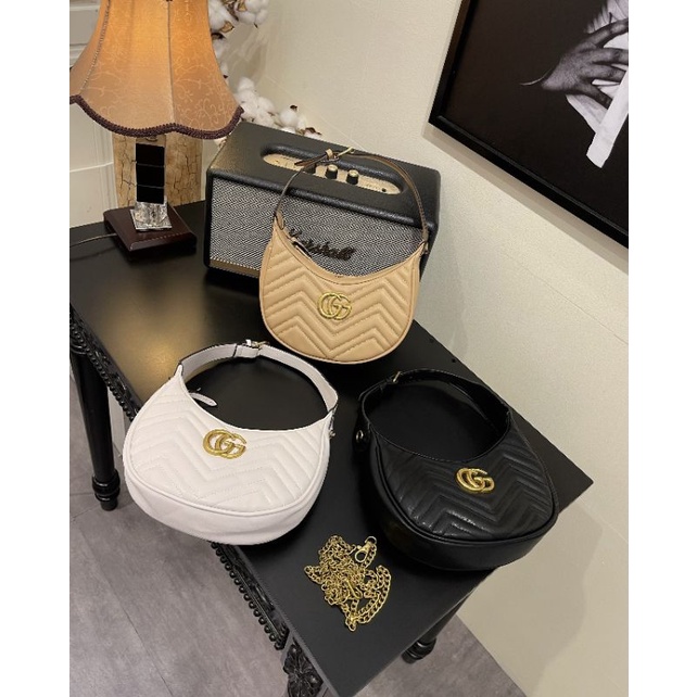 Túi kẹp nách dáng bầu #gc moon mới xịn sò 21cm có hộp