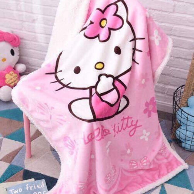 Chăn băng lông Hello kitty