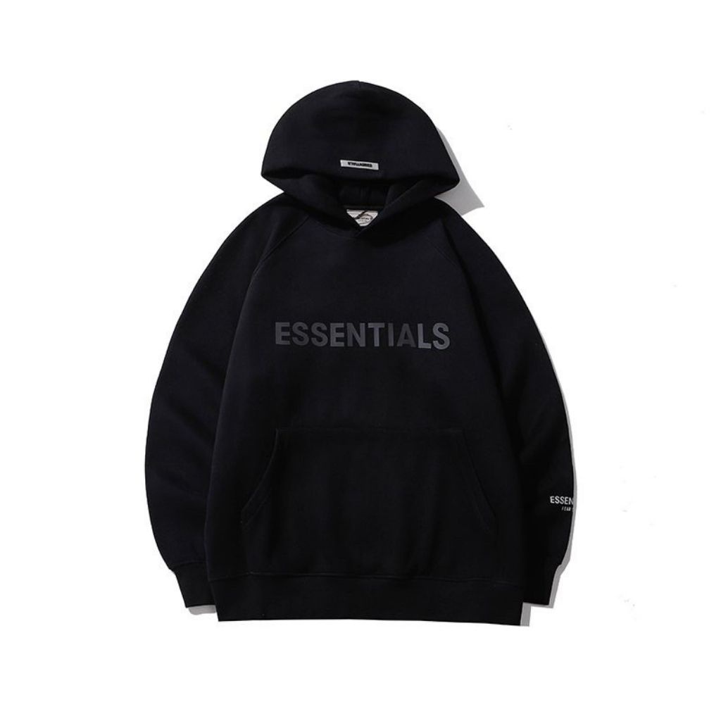 Áo nỉ hoodie Essentials In cao su nổi  , áo nỉ bông unisex nam nữ