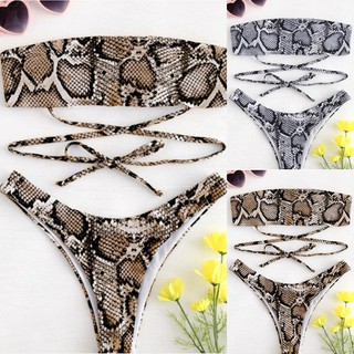 Bikini hoạ tiết da rắn phong cách Brazil