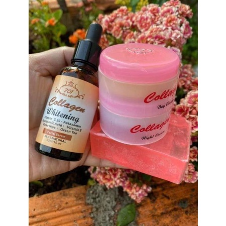 Combo kem và serum COLLAGEN PLUS VIT E dưỡng trắng cho da sạm nám