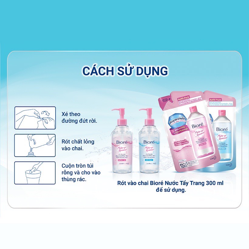 Nước Tẩy Trang Dưỡng Ẩm sạch nhờn Hoàn Hảo Bioré ( chai 90ml )